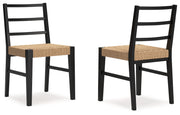 Isanti - Dining Room Side Chair (Set of 2) - Light Brown / Black - R&R Furniture Gallery (Fountain Valley, CA)