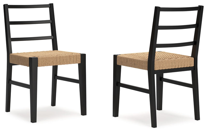 Isanti - Dining Room Side Chair (Set of 2) - Light Brown / Black - R&R Furniture Gallery (Fountain Valley, CA)