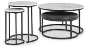 Jusmour - Occasional Nesting Table (Set of 4) - Black / White - R&R Furniture Gallery (Fountain Valley, CA)