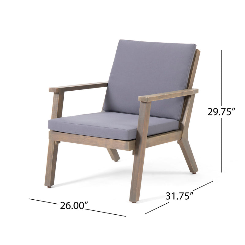 Outdoor Club Chair With Cushion - R&R Furniture Gallery (Fountain Valley, CA)