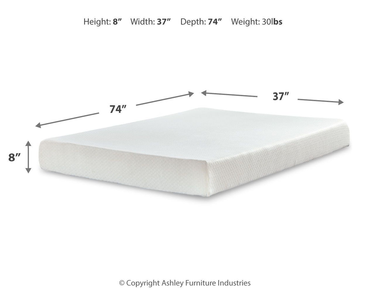 Chime 8 Inch Memory Foam - Medium Memory Foam Mattress - R&R Furniture Gallery (Fountain Valley, CA)
