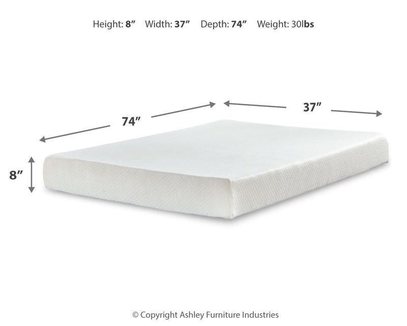 Chime 8 Inch Memory Foam - Medium Memory Foam Mattress - R&R Furniture Gallery (Fountain Valley, CA)
