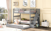 Stairway Bunk Bed With Storage And Guard Rail For Bedroom - R&R Furniture Gallery (Fountain Valley, CA)