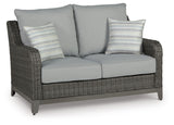Elite Park - Loveseat w/Cushion - Gray - R&R Furniture Gallery (Fountain Valley, CA)