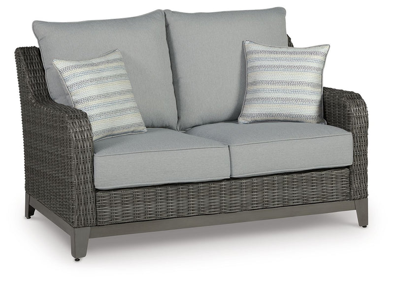 Elite Park - Loveseat w/Cushion - Gray - R&R Furniture Gallery (Fountain Valley, CA)