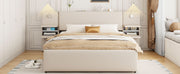 Upholstered Platform Bed With Reading Lights, Drawers, Trundle And Shelves - R&R Furniture Gallery (Fountain Valley, CA)