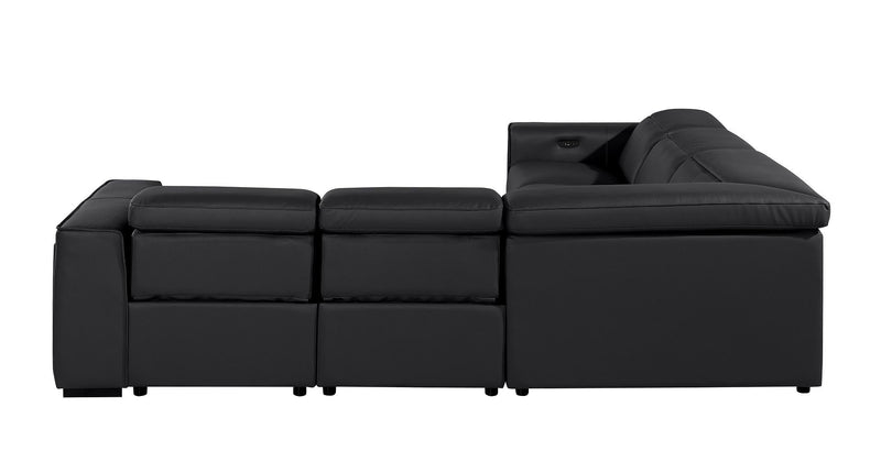 1224 - 5-Piece L-Shaped Sectional Sofa In With 3 Power Recliners & Power Headrests