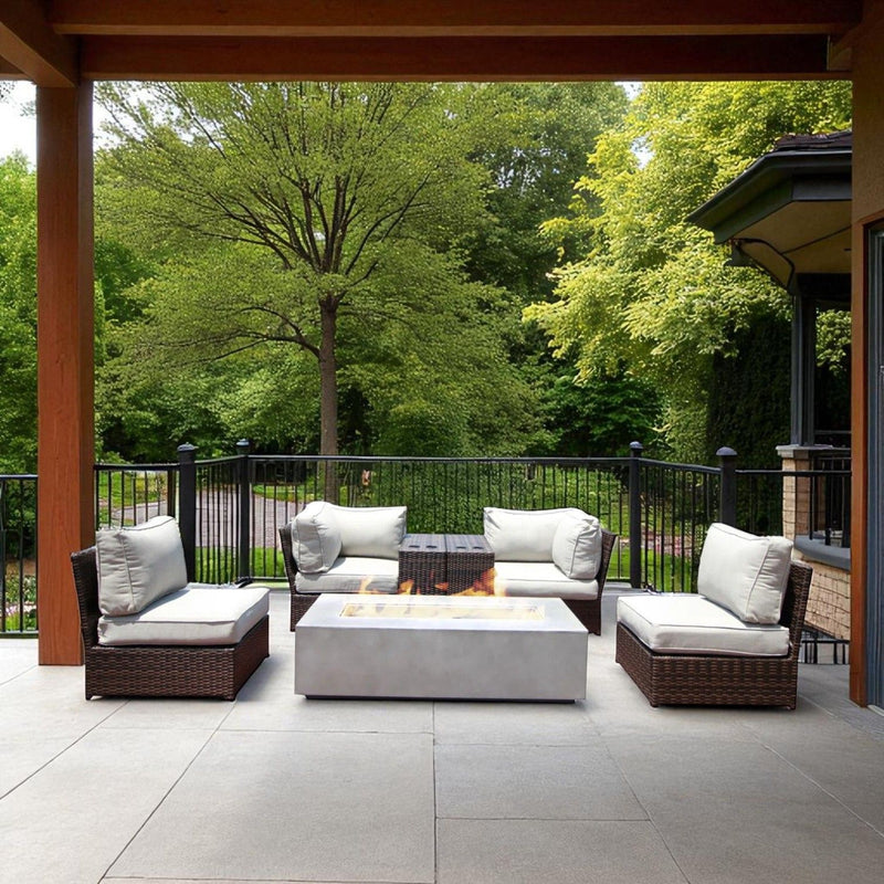 Outdoor Elegance Conversation Set With Fire Pit - R&R Furniture Gallery (Fountain Valley, CA)