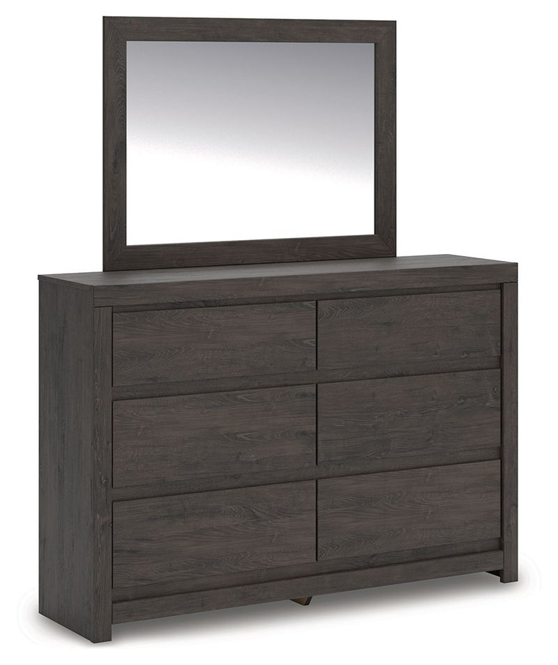Fraluna - Dresser And Mirror - Charcoal - R&R Furniture Gallery (Fountain Valley, CA)