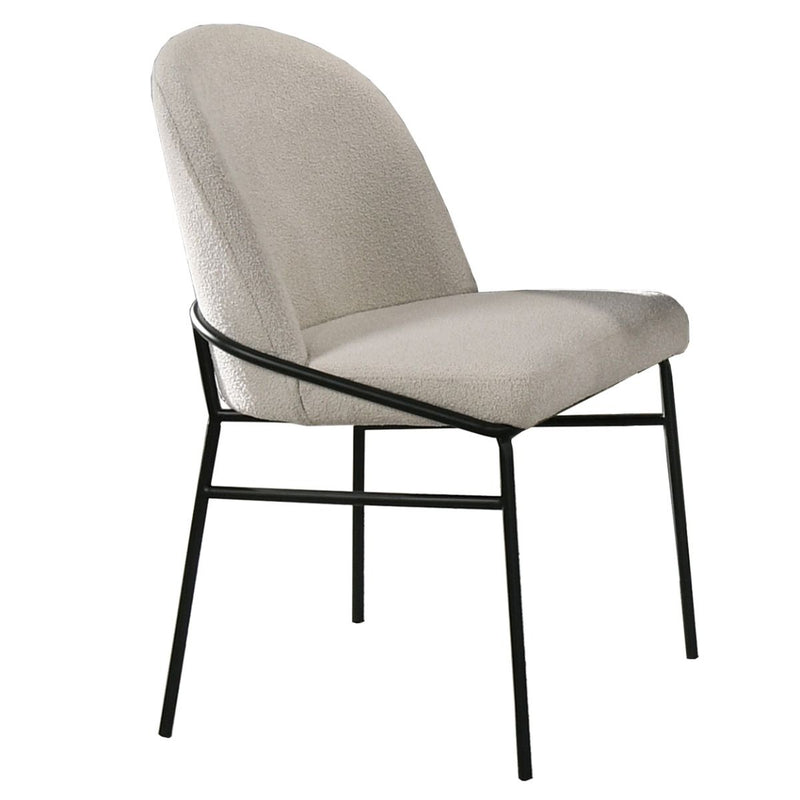 Lark - Side Chair (Set of 2) - White / Black - R&R Furniture Gallery (Fountain Valley, CA)
