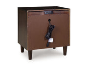 Dantenton - Two Drawer Night Stand - Merlot - R&R Furniture Gallery (Fountain Valley, CA)