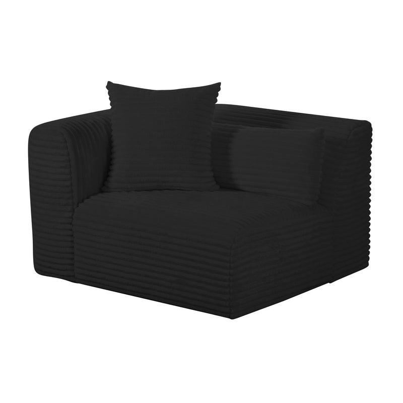 Tarra - Fluffy Oversized Corduroy Modular Corner Chair - R&R Furniture Gallery (Fountain Valley, CA)