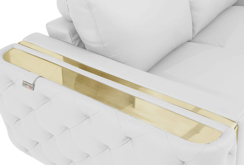 1050 - 3-Piece Sofa Set - White