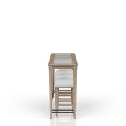 Glass Console Table With 3 Stools - Frosted - R&R Furniture Gallery (Fountain Valley, CA)