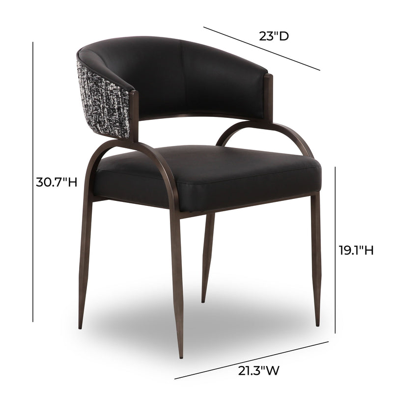 Tatum - Vegan Leather 2-Tone Dining Chair - R&R Furniture Gallery (Fountain Valley, CA)