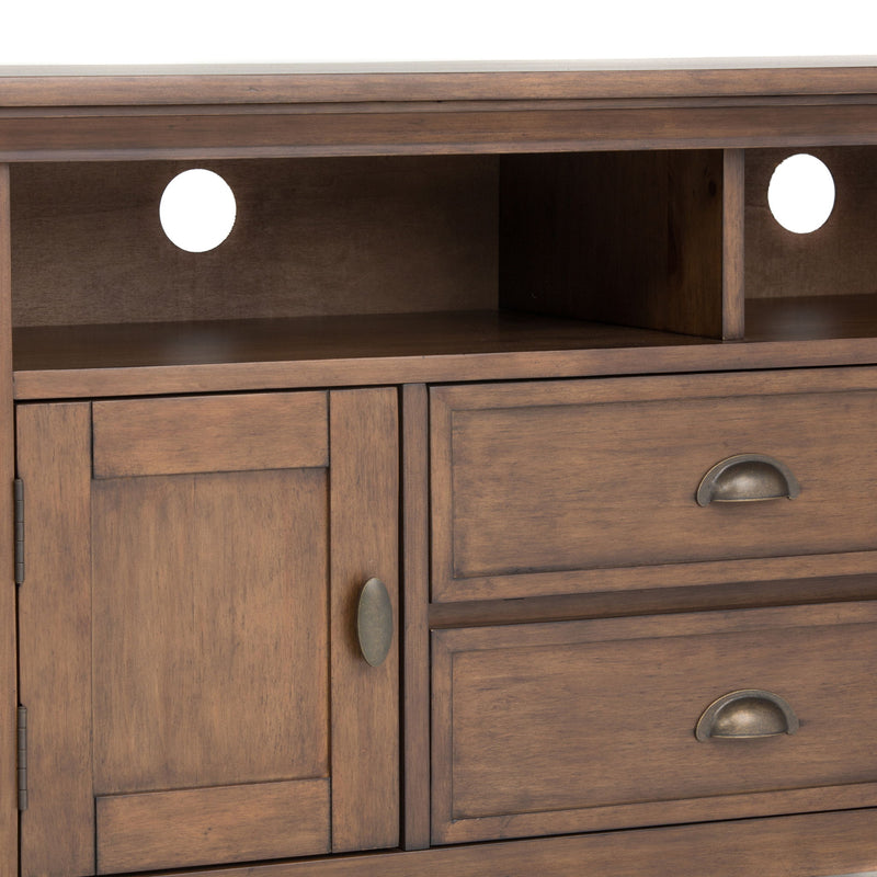Redmond - TV Media Stand - Rustic Natural Aged Brown - R&R Furniture Gallery (Fountain Valley, CA)