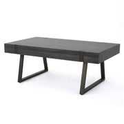 Abitha - Coffee Table With Industrial Powder Coated Metal Legs - R&R Furniture Gallery (Fountain Valley, CA)