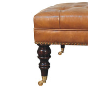 Buffalo - Ottoman With Castor Legs - R&R Furniture Gallery (Fountain Valley, CA)