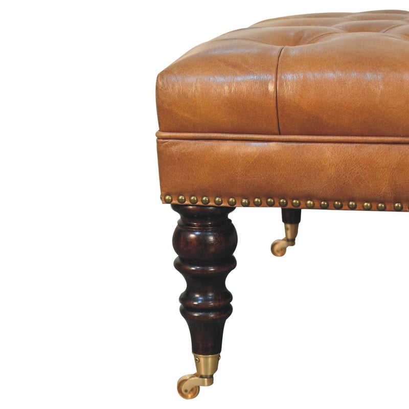Buffalo - Ottoman With Castor Legs - R&R Furniture Gallery (Fountain Valley, CA)