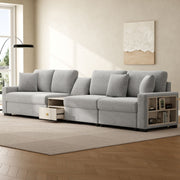 Modular Sofa Couch With Storage Armrest And Center Console - R&R Furniture Gallery (Fountain Valley, CA)