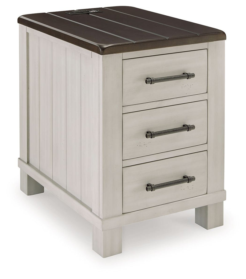 Darborn - Chair Side End Table - Gray / Brown - R&R Furniture Gallery (Fountain Valley, CA)