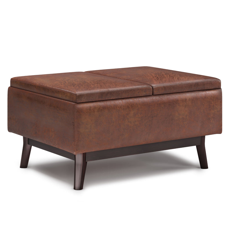 Owen - Tray Top Small Coffee Table Upholstered Storage Ottoman - R&R Furniture Gallery (Fountain Valley, CA)
