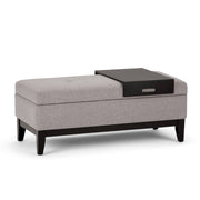Oregon - Contemporary Storage Ottoman Bench With Tray - R&R Furniture Gallery (Fountain Valley, CA)