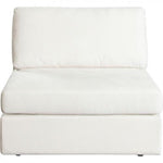 Muse Armless Chair in Mist White Performance Fabric
