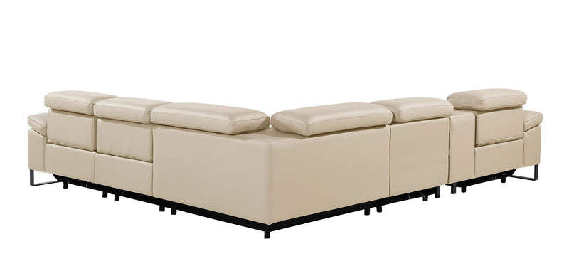 1246 - 6-Piece L-Shaped Modular Power Reclining Sectional With 3 Power Recliners And Power Headrests