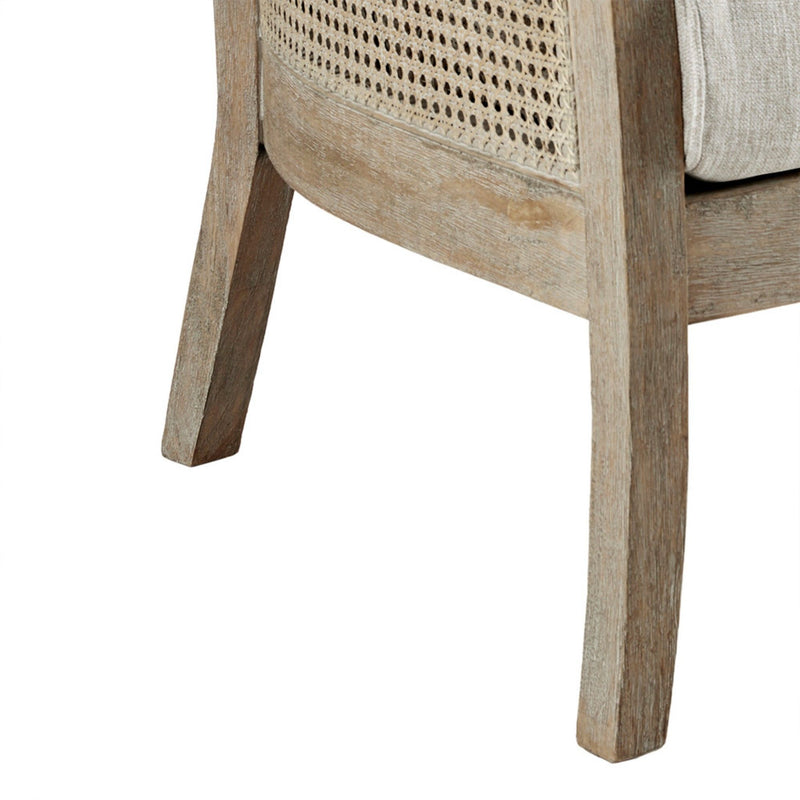 Cane Armchair With High Density Foam - Cream / Reclaimed Natural - R&R Furniture Gallery (Fountain Valley, CA)