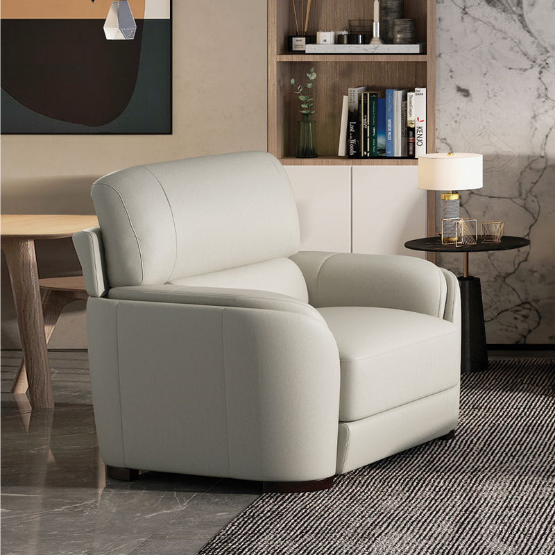 Edrice - Chair - Ivory Top Grain Leather - R&R Furniture Gallery (Fountain Valley, CA)