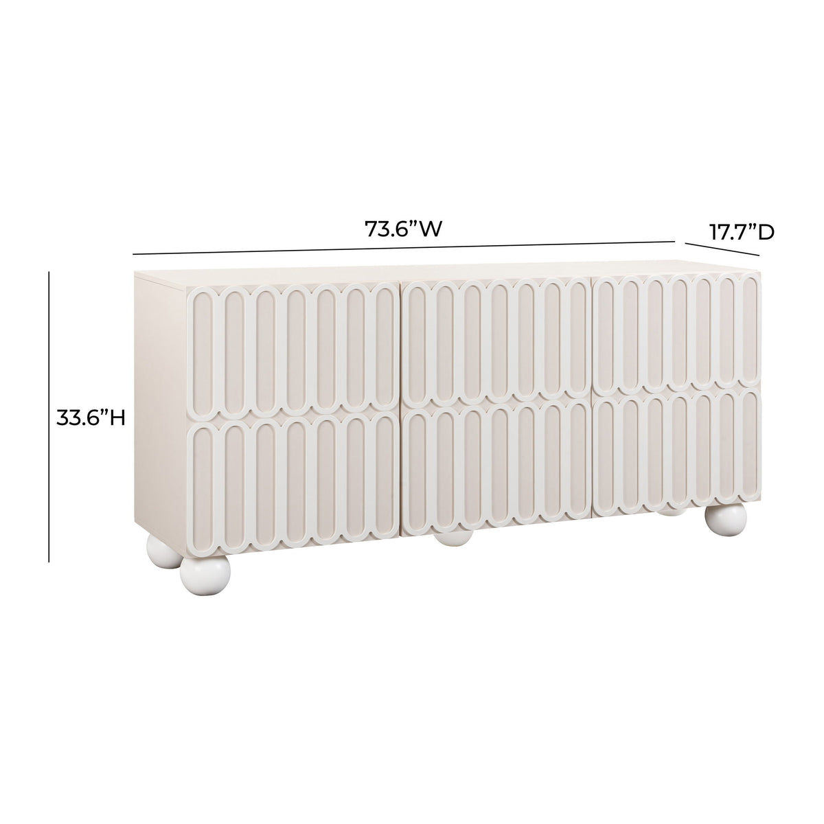 Tori Motif - Buffet - Taupe - R&R Furniture Gallery (Fountain Valley, CA)