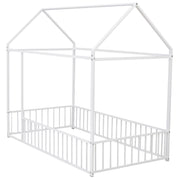 Metal Bed House Bed Frame With Fence - R&R Furniture Gallery (Fountain Valley, CA)
