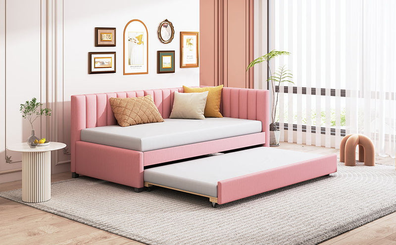 Upholstered Daybed, Sofa Bed Frame, No Box Spring Needed - R&R Furniture Gallery (Fountain Valley, CA)