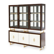 Belmont Place - China Cabinet - Espresso - R&R Furniture Gallery (Fountain Valley, CA)