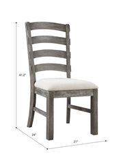 Upholstered Dining Chairs (Set of 2) - Brown - Wood - R&R Furniture Gallery (Fountain Valley, CA)