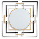 Oceanal - Accent Mirror - Black / Gold Finish - R&R Furniture Gallery (Fountain Valley, CA)