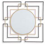 Oceanal - Accent Mirror - Black / Gold Finish - R&R Furniture Gallery (Fountain Valley, CA)