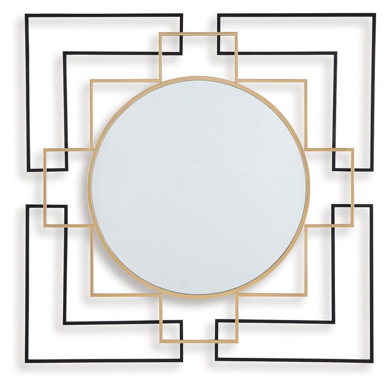 Oceanal - Accent Mirror - Black / Gold Finish - R&R Furniture Gallery (Fountain Valley, CA)