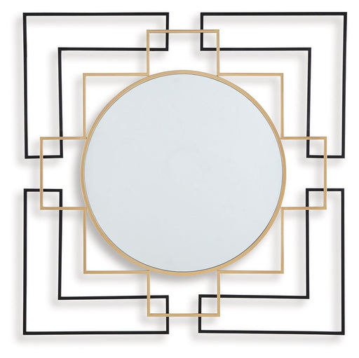 Oceanal - Accent Mirror - Black / Gold Finish - R&R Furniture Gallery (Fountain Valley, CA)