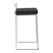 Lumi Source Fuji contemporary elegant stackable counter stool set with sleek design and wooden legs, perfect for modern kitchen or bar area.