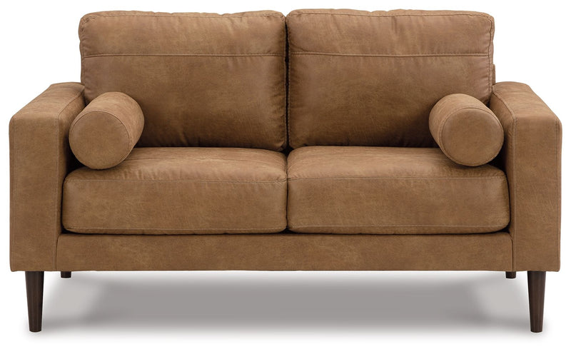 Telora - Loveseat - Caramel - R&R Furniture Gallery (Fountain Valley, CA)