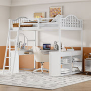 Loft Bed With Drawers, Cabinet, Shelves With Desk - R&R Furniture Gallery (Fountain Valley, CA)