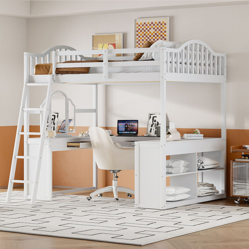Loft Bed With Drawers, Cabinet, Shelves With Desk - R&R Furniture Gallery (Fountain Valley, CA)