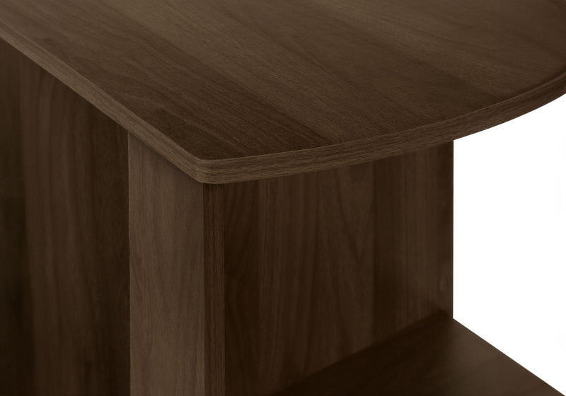 Computer Desk, Home Office, Corner, Storage Shelves, L Shape, Laptop, Contemporary & Modern - Walnut - R&R Furniture Gallery (Fountain Valley, CA)