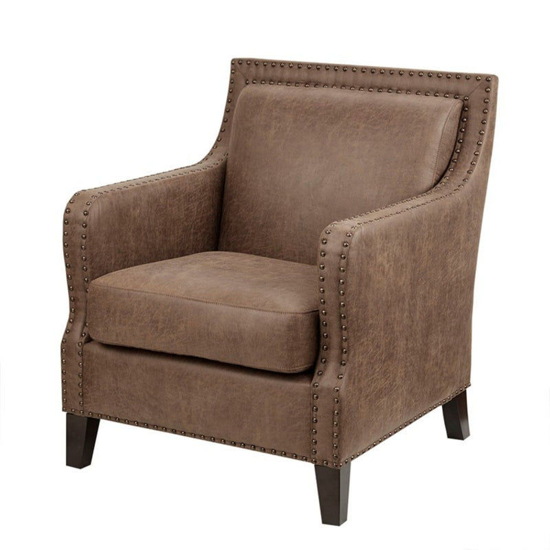 Shasta - Accent Chair With And Nail Buttons - Brown - R&R Furniture Gallery (Fountain Valley, CA)