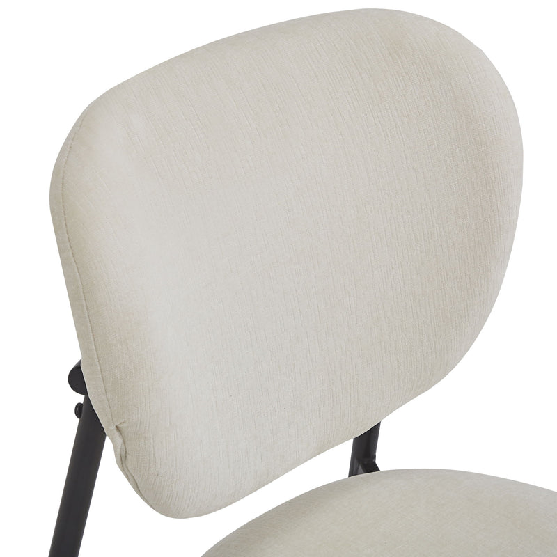 Modern Upholstered Dining Chairs With Metal Legs (Set of 2) - Beige - R&R Furniture Gallery (Fountain Valley, CA)