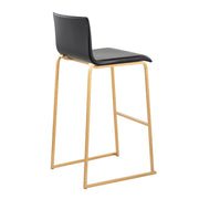 Set of two Lumi Source Mara contemporary upholstered barstools with plush seats and sleek modern design.
