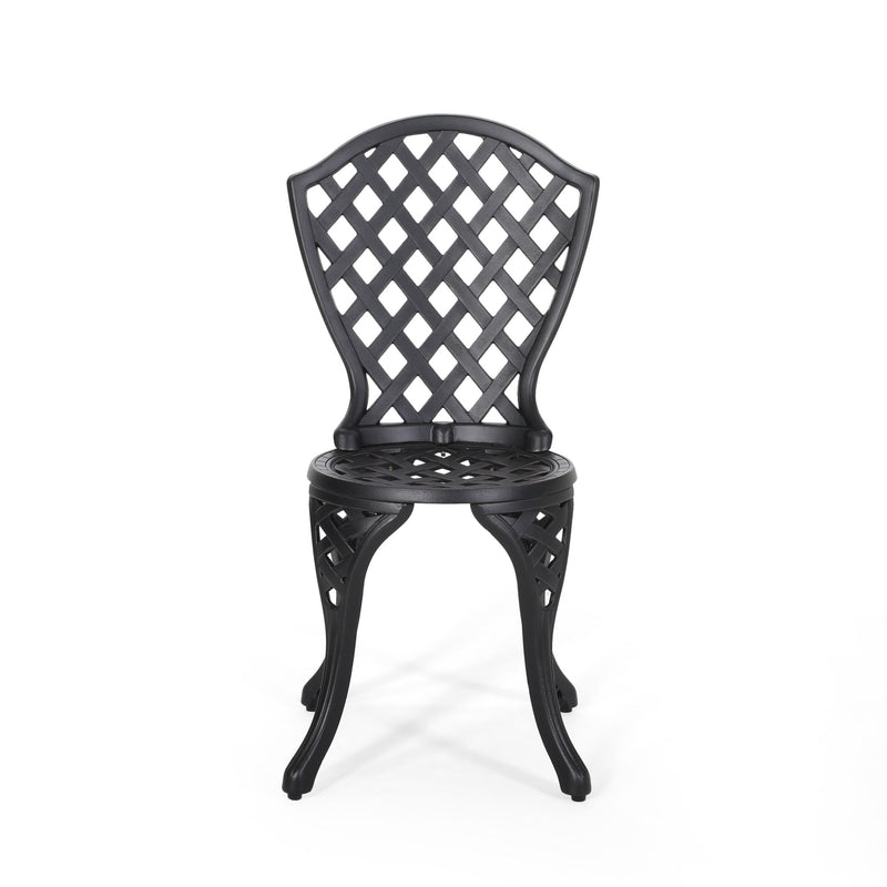 Bono Metal Bistro Set - Black - R&R Furniture Gallery (Fountain Valley, CA)