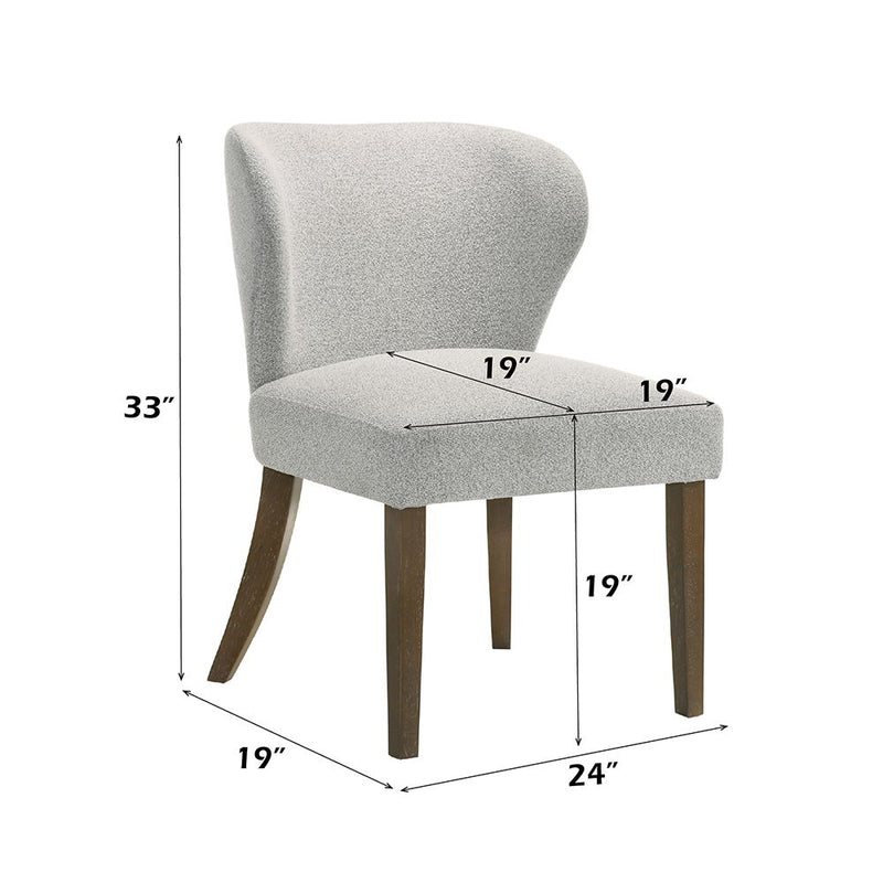 Dillon - Side Chair (Set of 2) - Gray / Walnut - R&R Furniture Gallery (Fountain Valley, CA)